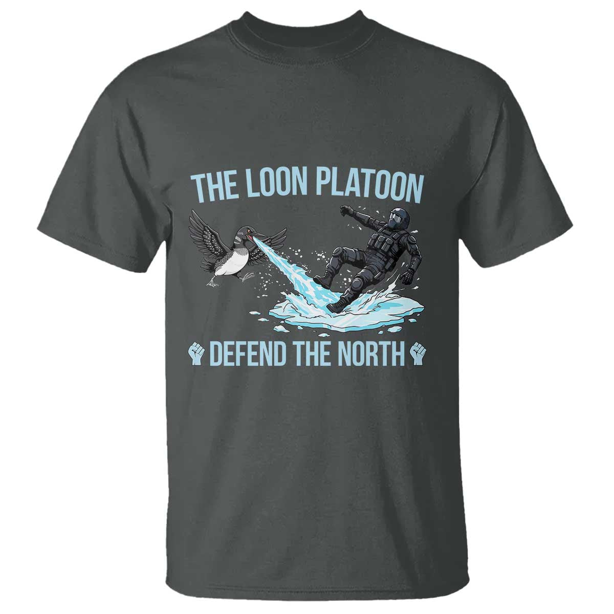 The Loon Platoon Defend The North T Shirt Minnesota State Bird Rebel