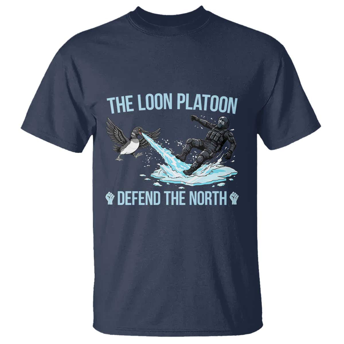 The Loon Platoon Defend The North T Shirt Minnesota State Bird Rebel