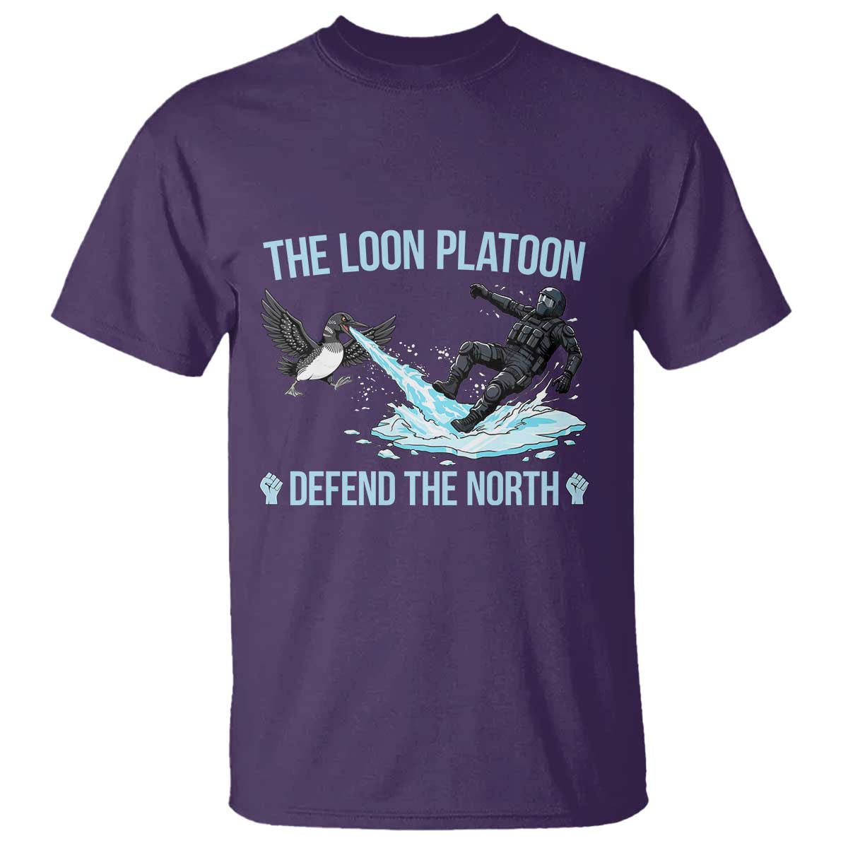 The Loon Platoon Defend The North T Shirt Minnesota State Bird Rebel