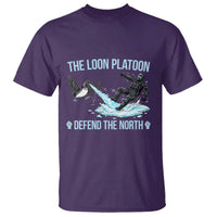 The Loon Platoon Defend The North T Shirt Minnesota State Bird Rebel