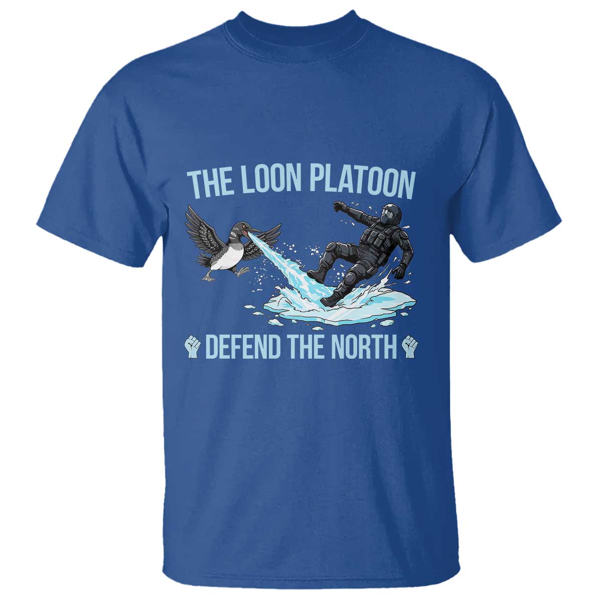 The Loon Platoon Defend The North T Shirt Minnesota State Bird Rebel