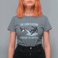 The Loon Platoon Defend The North T Shirt For Women Minnesota State Bird Rebel