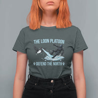 The Loon Platoon Defend The North T Shirt For Women Minnesota State Bird Rebel