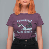 The Loon Platoon Defend The North T Shirt For Women Minnesota State Bird Rebel