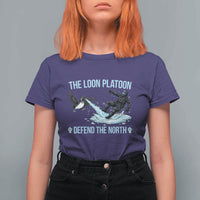 The Loon Platoon Defend The North T Shirt For Women Minnesota State Bird Rebel