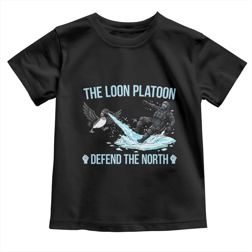 The Loon Platoon Defend The North Toddler T Shirt Minnesota State Bird Rebel