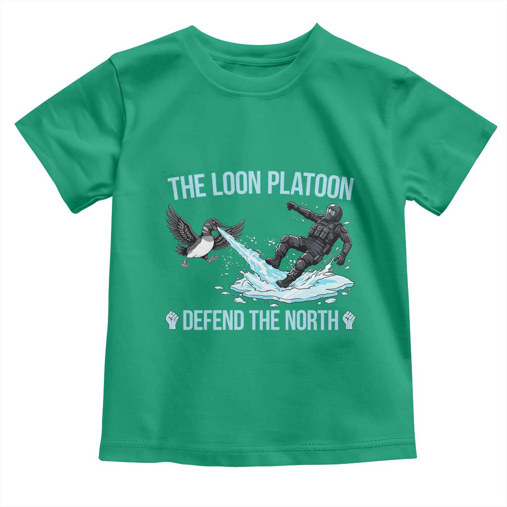 The Loon Platoon Defend The North Toddler T Shirt Minnesota State Bird Rebel