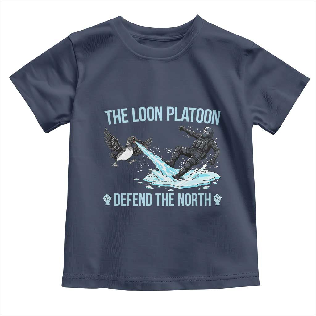 The Loon Platoon Defend The North Toddler T Shirt Minnesota State Bird Rebel