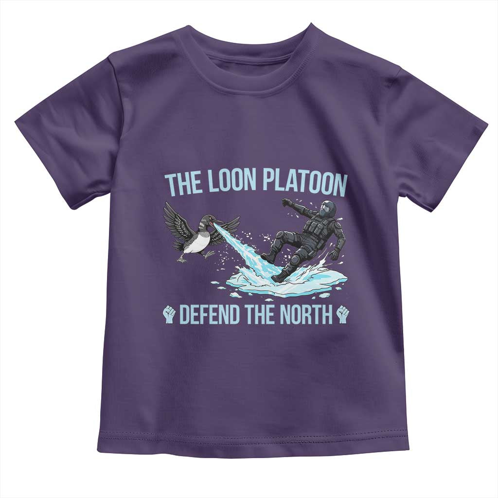 The Loon Platoon Defend The North Toddler T Shirt Minnesota State Bird Rebel
