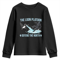 The Loon Platoon Defend The North Youth Sweatshirt Minnesota State Bird Rebel