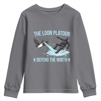 The Loon Platoon Defend The North Youth Sweatshirt Minnesota State Bird Rebel