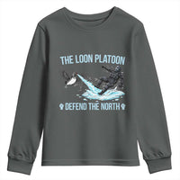 The Loon Platoon Defend The North Youth Sweatshirt Minnesota State Bird Rebel