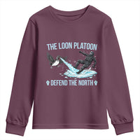 The Loon Platoon Defend The North Youth Sweatshirt Minnesota State Bird Rebel