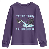 The Loon Platoon Defend The North Youth Sweatshirt Minnesota State Bird Rebel