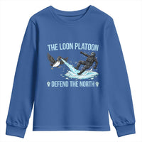 The Loon Platoon Defend The North Youth Sweatshirt Minnesota State Bird Rebel
