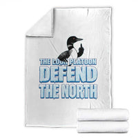 The Loon Platoon Defend The North Throw Blanket MN State Bird Loon Resistance