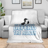 The Loon Platoon Defend The North Throw Blanket MN State Bird Loon Resistance