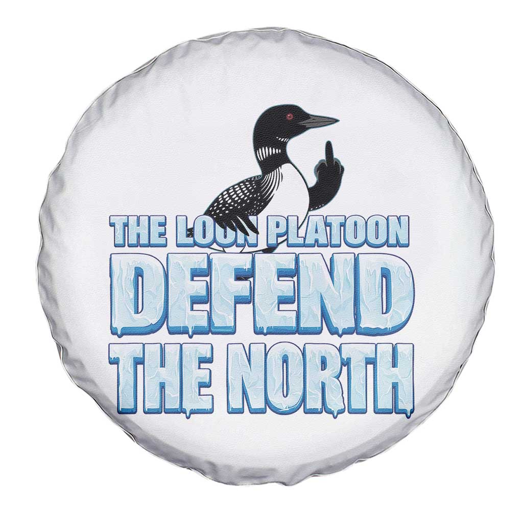 The Loon Platoon Defend The North Spare Tire Cover MN State Bird Loon Resistance
