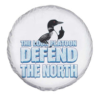 The Loon Platoon Defend The North Spare Tire Cover MN State Bird Loon Resistance