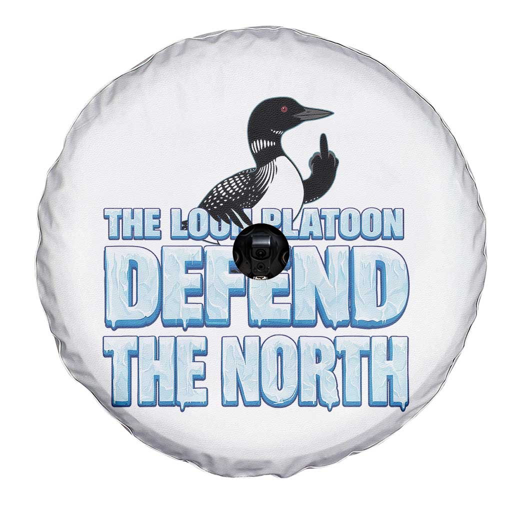 The Loon Platoon Defend The North Spare Tire Cover MN State Bird Loon Resistance