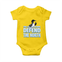 The Loon Platoon Defend The North Baby Onesie MN State Bird Loon Resistance