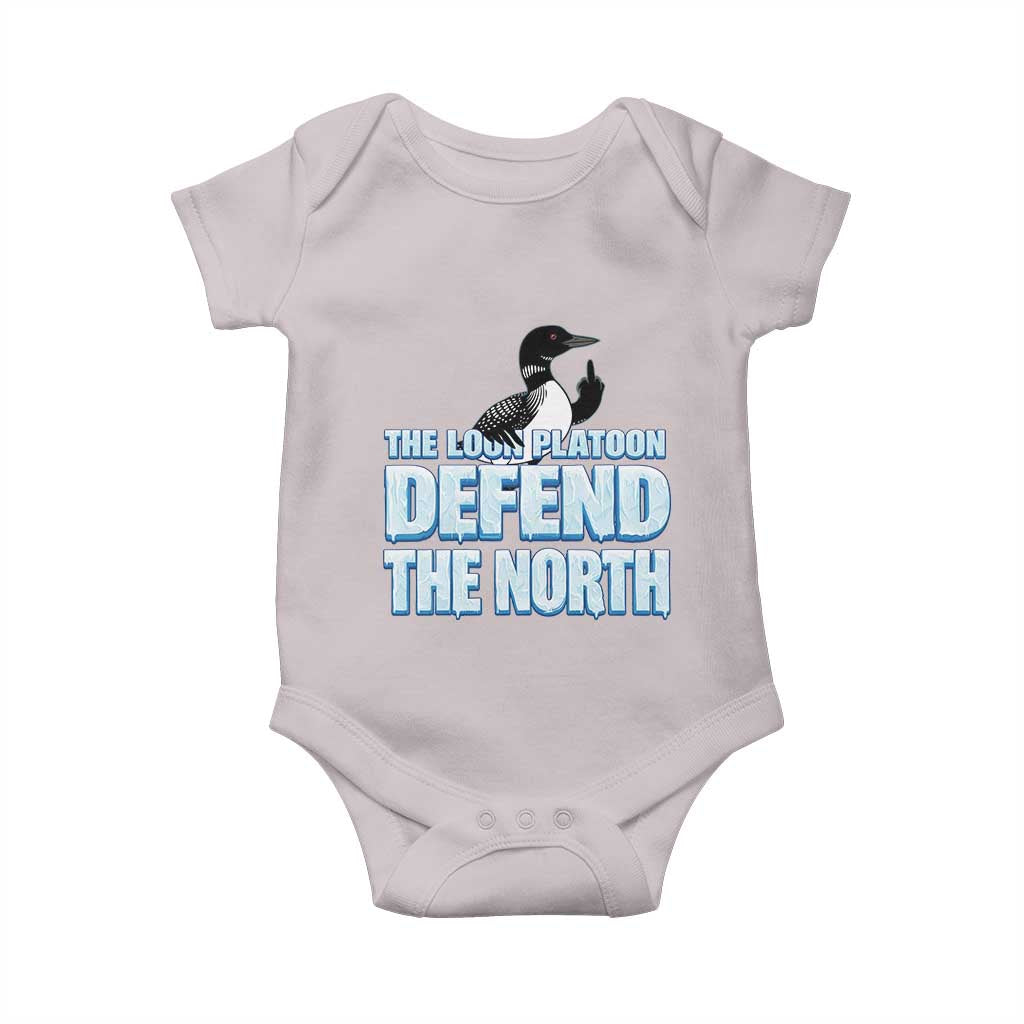 The Loon Platoon Defend The North Baby Onesie MN State Bird Loon Resistance