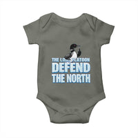 The Loon Platoon Defend The North Baby Onesie MN State Bird Loon Resistance