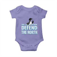 The Loon Platoon Defend The North Baby Onesie MN State Bird Loon Resistance