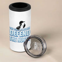 The Loon Platoon Defend The North 4 in 1 Can Cooler Tumbler MN State Bird Loon Resistance