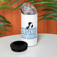 The Loon Platoon Defend The North 4 in 1 Can Cooler Tumbler MN State Bird Loon Resistance