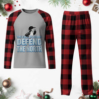 The Loon Platoon Defend The North Plaid Pajama Set MN State Bird Loon Resistance
