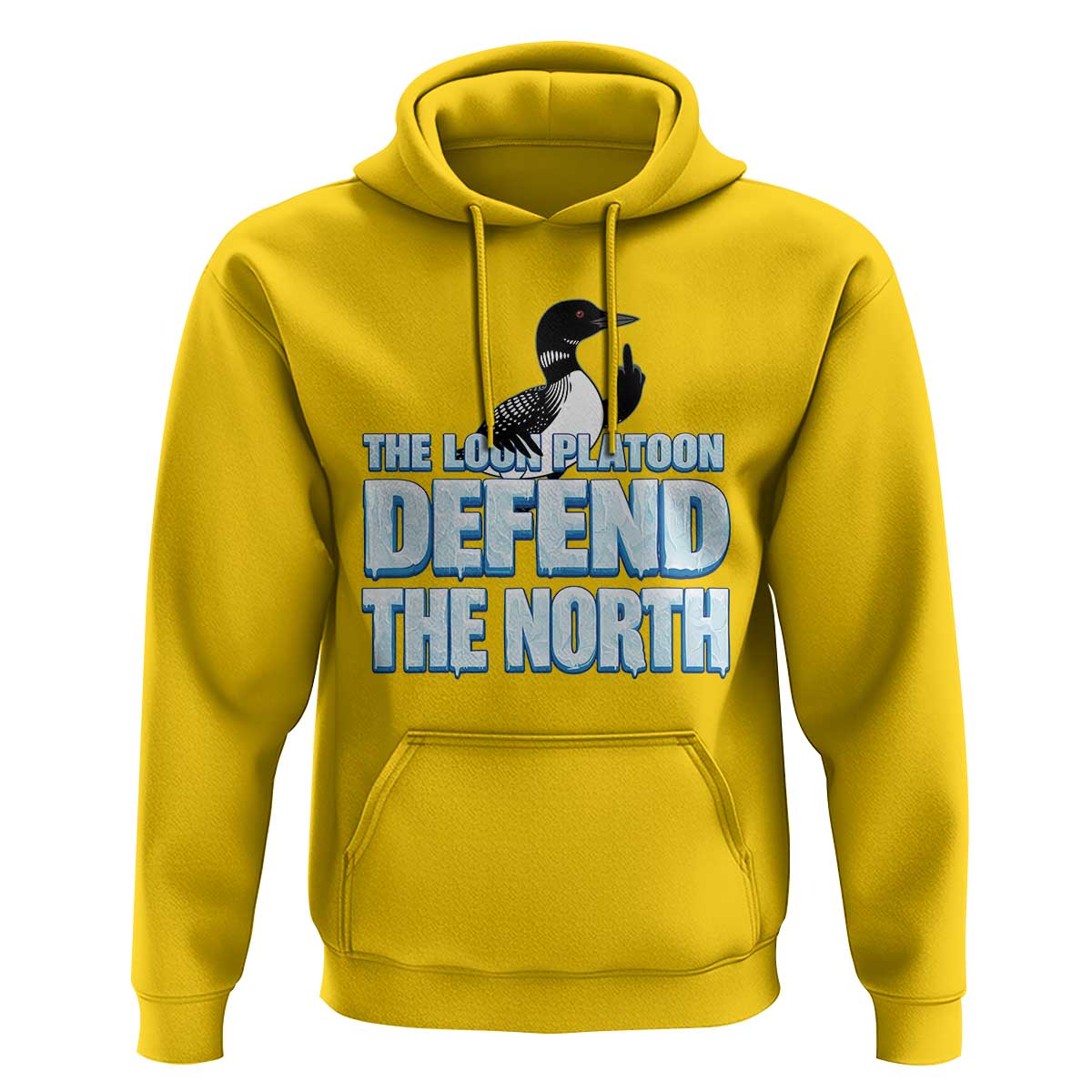 The Loon Platoon Defend The North Hoodie MN State Bird Loon Resistance