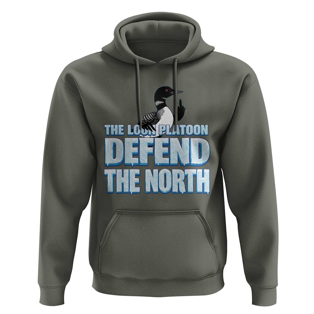 The Loon Platoon Defend The North Hoodie MN State Bird Loon Resistance