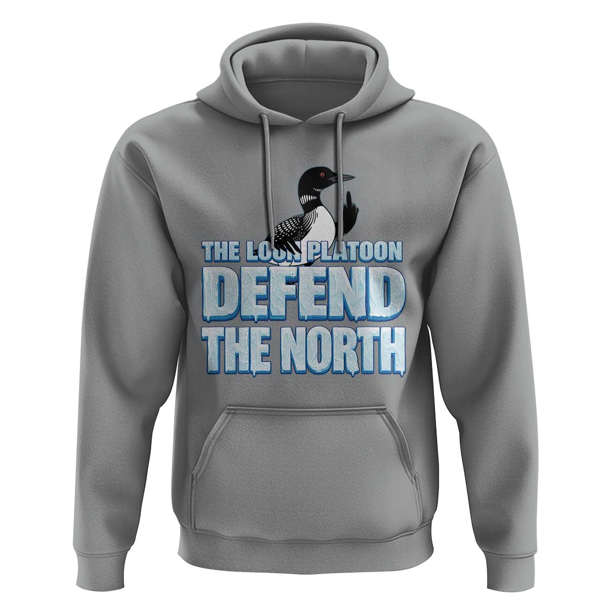 The Loon Platoon Defend The North Hoodie MN State Bird Loon Resistance
