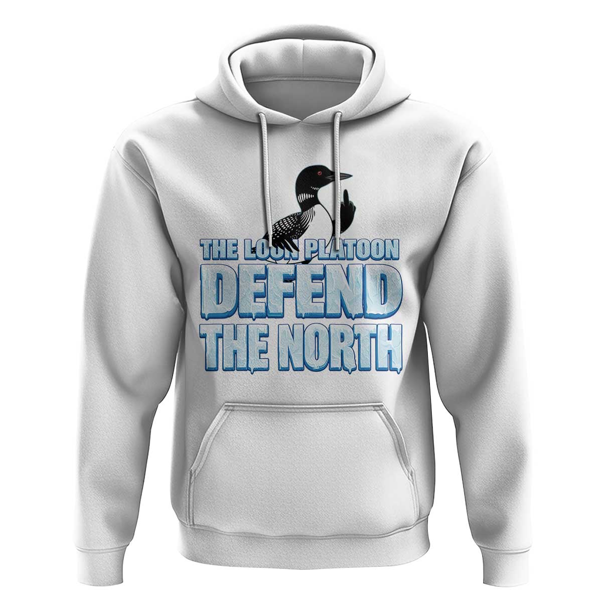 The Loon Platoon Defend The North Hoodie MN State Bird Loon Resistance