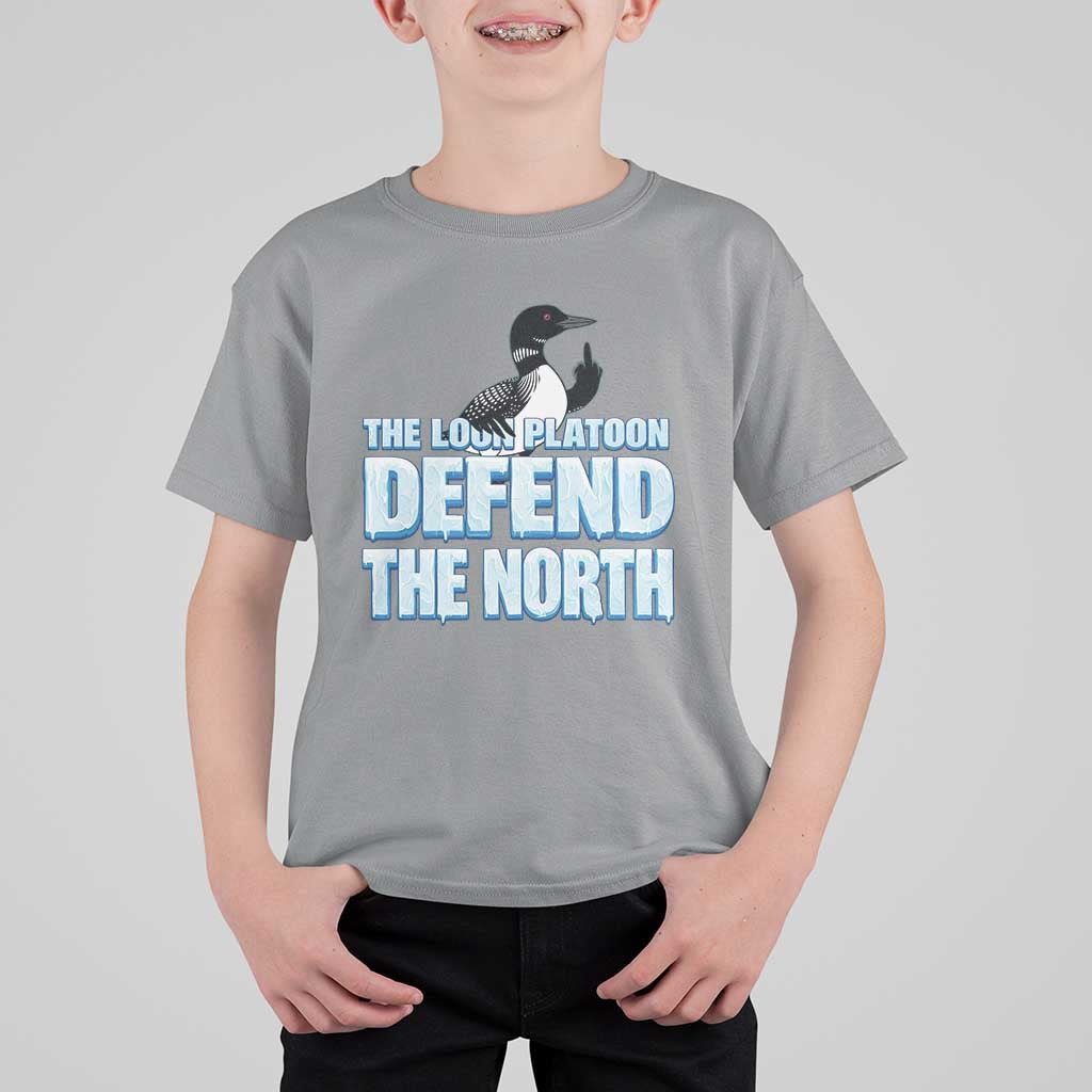 The Loon Platoon Defend The North T Shirt For Kid MN State Bird Loon Resistance