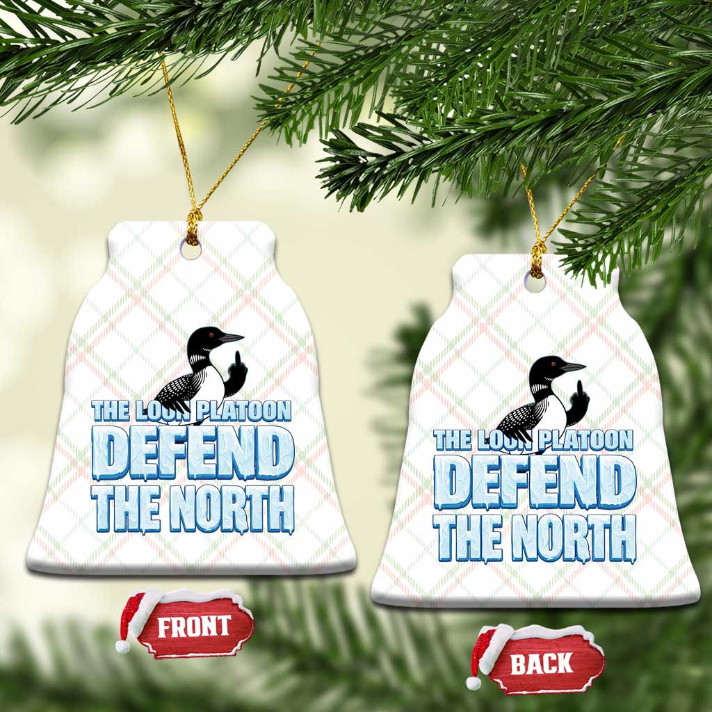 The Loon Platoon Defend The North Ceramic Ornament MN State Bird Loon Resistance