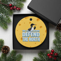 The Loon Platoon Defend The North Ceramic Ornament MN State Bird Loon Resistance