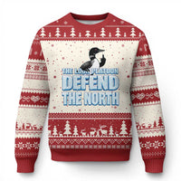 The Loon Platoon Defend The North Ugly Christmas Sweater MN State Bird Loon Resistance