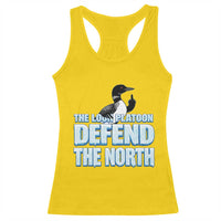 The Loon Platoon Defend The North Racerback Tank Top MN State Bird Loon Resistance
