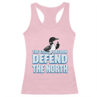 The Loon Platoon Defend The North Racerback Tank Top MN State Bird Loon Resistance