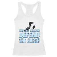 The Loon Platoon Defend The North Racerback Tank Top MN State Bird Loon Resistance