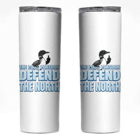 The Loon Platoon Defend The North Skinny Tumbler MN State Bird Loon Resistance