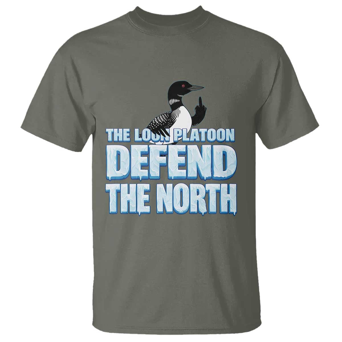 The Loon Platoon Defend The North T Shirt MN State Bird Loon Resistance