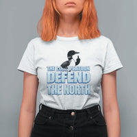 The Loon Platoon Defend The North T Shirt For Women MN State Bird Loon Resistance
