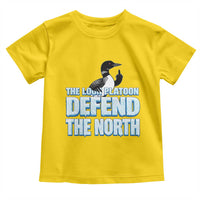 The Loon Platoon Defend The North Toddler T Shirt MN State Bird Loon Resistance