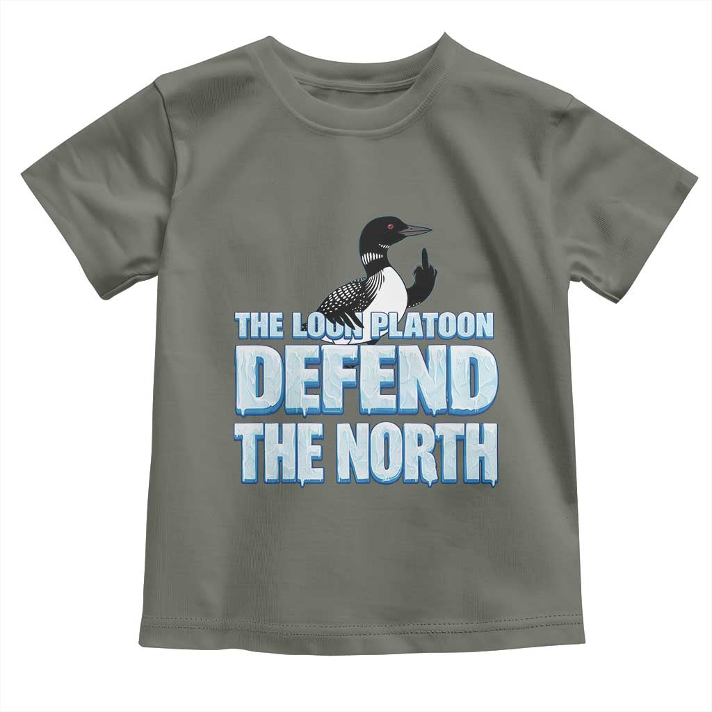 The Loon Platoon Defend The North Toddler T Shirt MN State Bird Loon Resistance