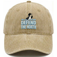 The Loon Platoon Defend The North Washed Cotton Baseball Cap MN State Bird Loon Resistance