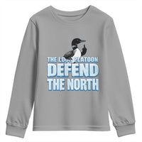 The Loon Platoon Defend The North Youth Sweatshirt MN State Bird Loon Resistance