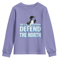 The Loon Platoon Defend The North Youth Sweatshirt MN State Bird Loon Resistance